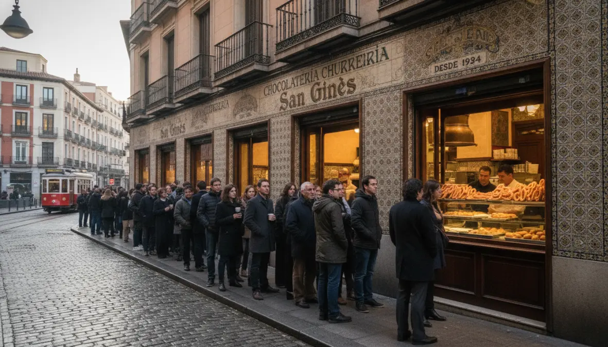 Traditional Spanish churrería showcasing churros cultural history and street food tradition