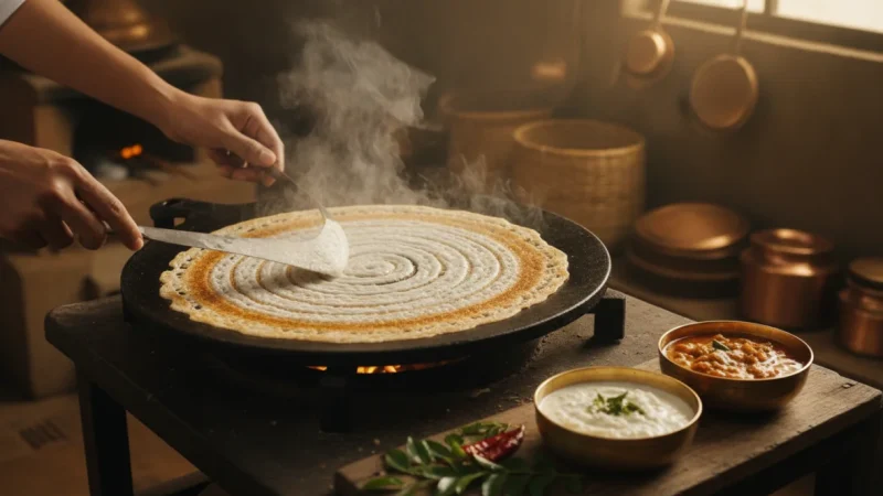 Dosa: South India’s Fermented Crepe and Its Sacred Temple Town Origins