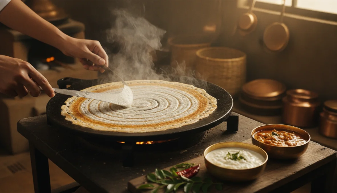 Dosa: South India’s Fermented Crepe and Its Sacred Temple Town Origins