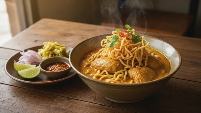 Khao Soi: Northern Thailand’s Iconic Coconut Curry Noodles with Burmese Roots