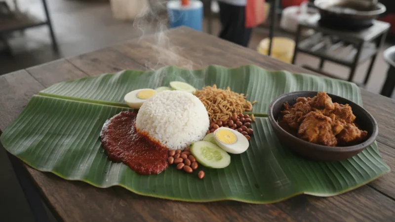 Nasi Lemak: Malaysia’s Beloved Coconut Rice and National Breakfast Tradition