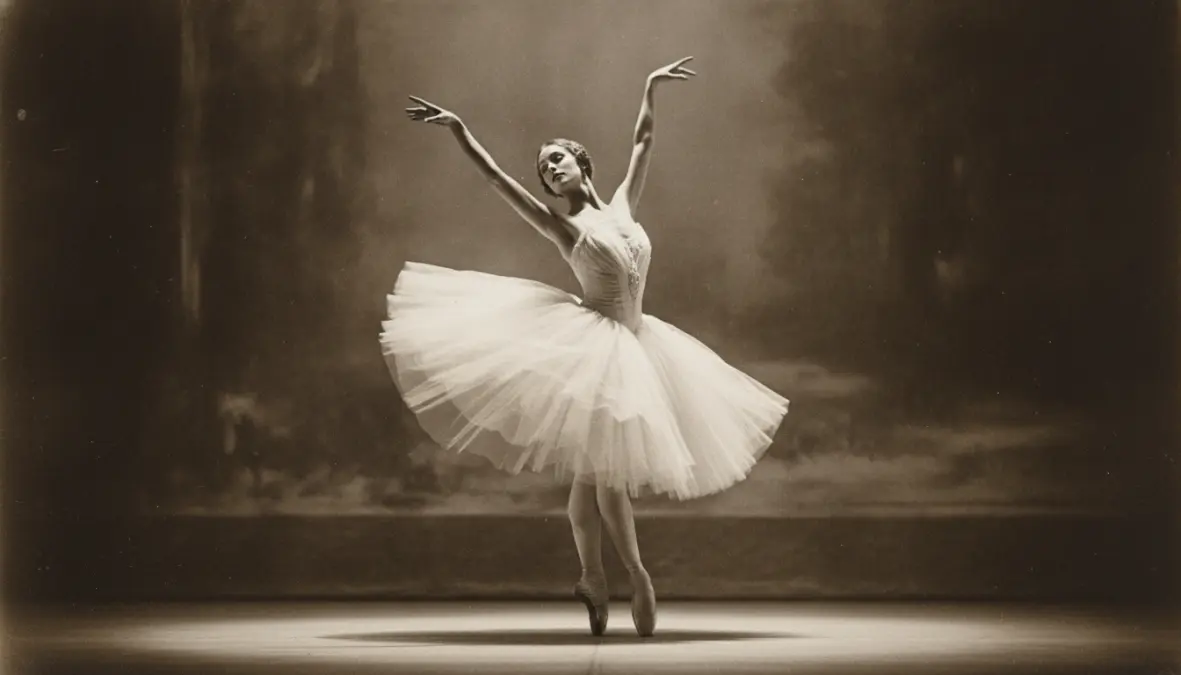 Anna Pavlova ballerina in performance during her 1920s tour that inspired the pavlova dessert creation