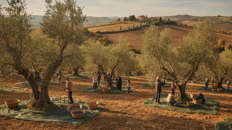 The Ancient Tradition of Olive Harvest and First Press in Mediterranean Cultures