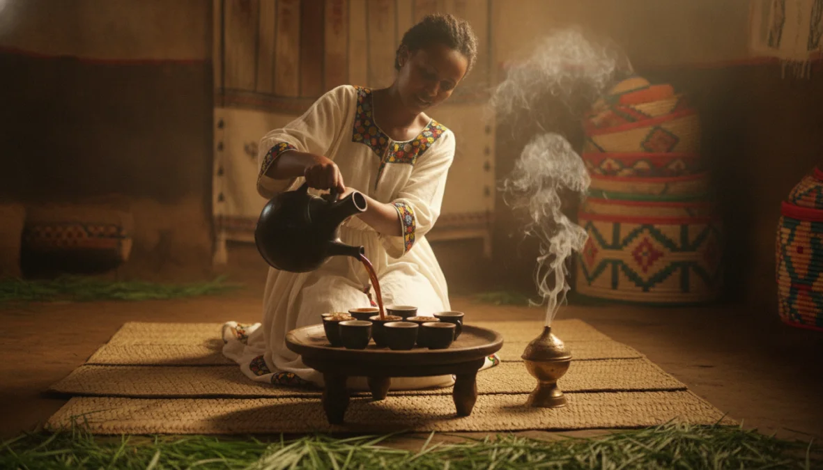 The Ethiopian Coffee Ceremony: A Sacred Journey Through Jebena Buna Tradition